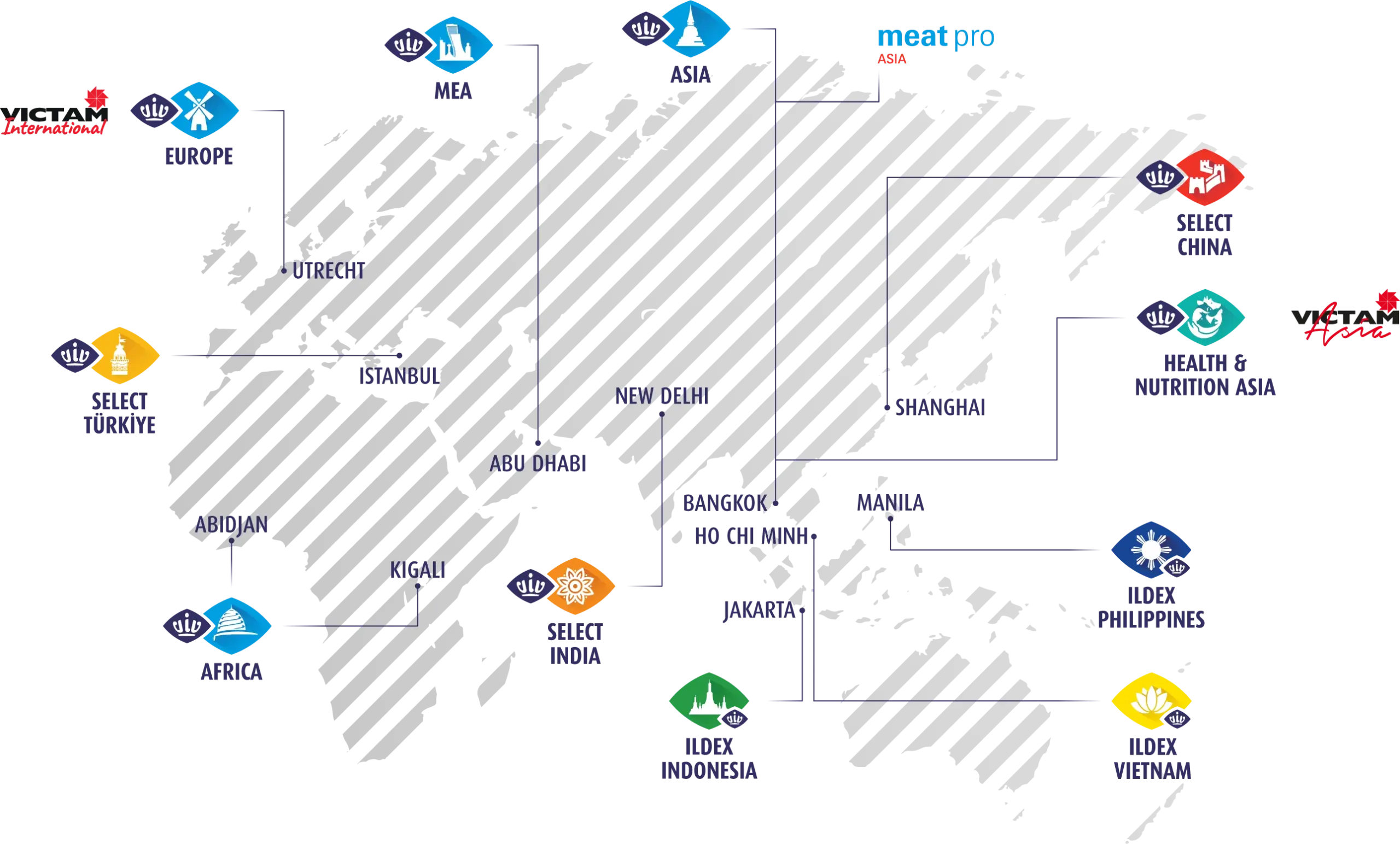 VIV Worldwide Worldmap